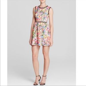 Black Halo Marina Sleeveless Floral Fit & Flare size 6 worn 1x